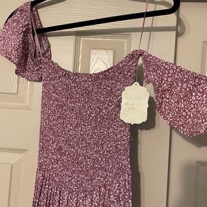 Altard State Lilac floral maxi dress.